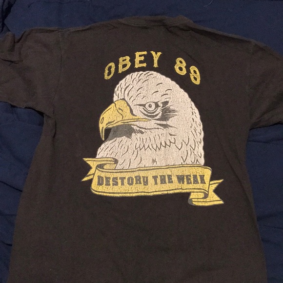 Grey obey destroy the weak t shirt - Picture 4 of 4